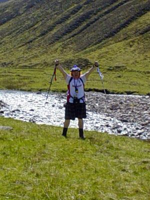 Gringo crosses the River Tromie_edited